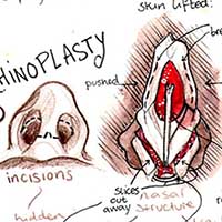 Sketchbook study of Plastic Surgery