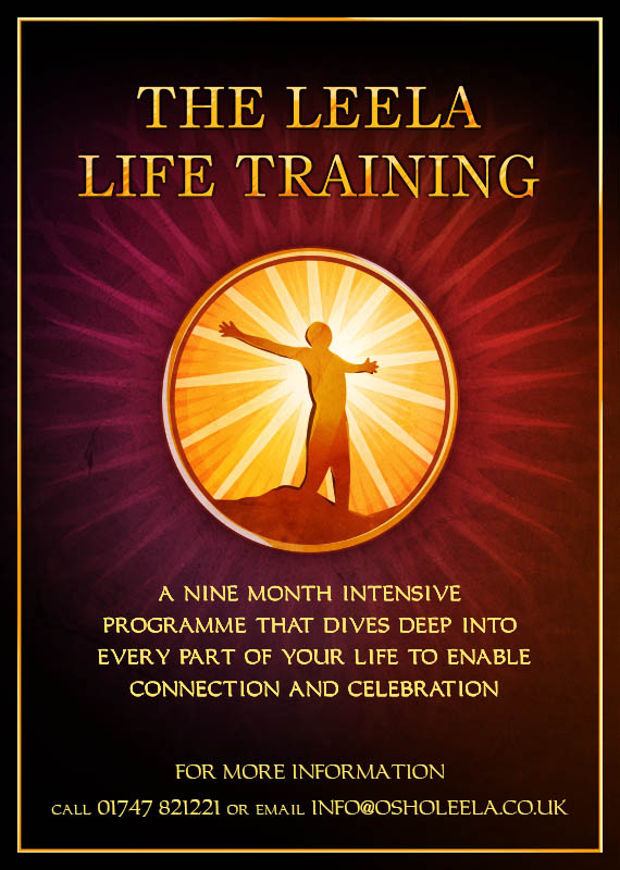 Poster for 'The Leela Life Training' with Osho Leela https://osholeela.uk/