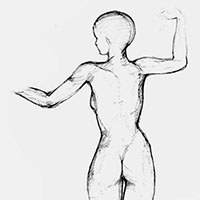 Life drawing dancer