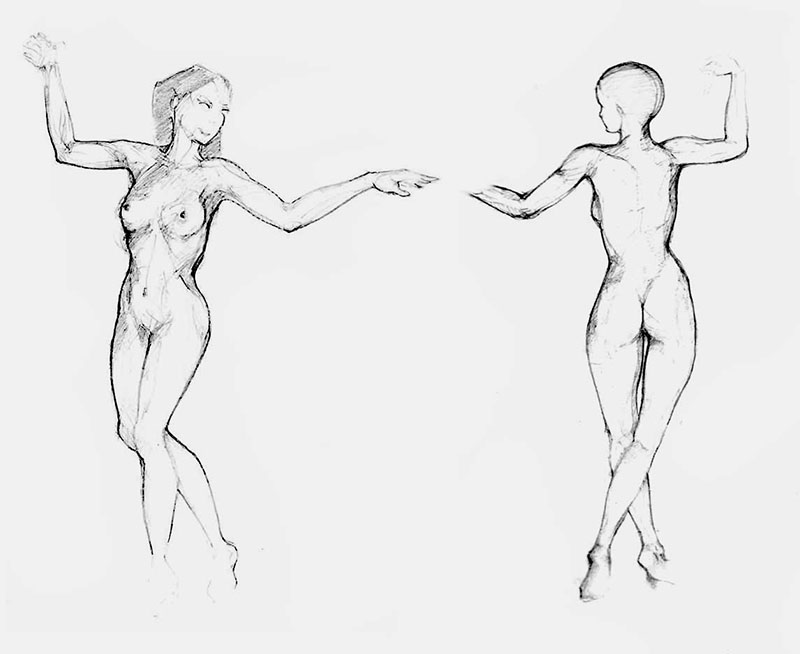 Life drawing dancer