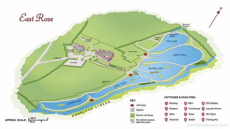 Map design for East Rose Farm Holiday Cottages: https://www.eastrose.co.uk/